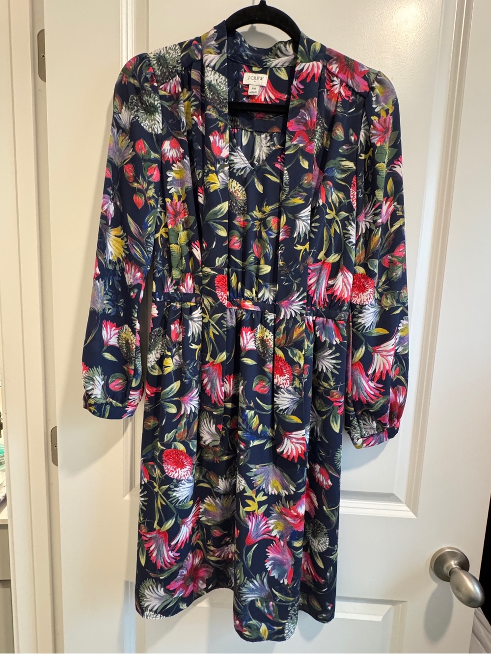 J. Crew Navy Tropical Dress